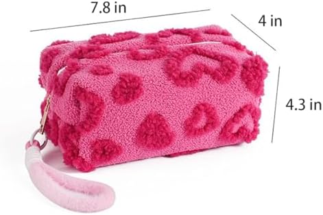 SxoSyo Plush Makeup Bags, Small Zipper Cosmetic Pouch - Image 4