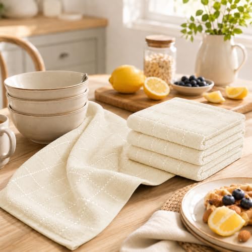 Kitinjoy 100% Cotton Terry Kitchen Towels, 13”x 28” - Image 3