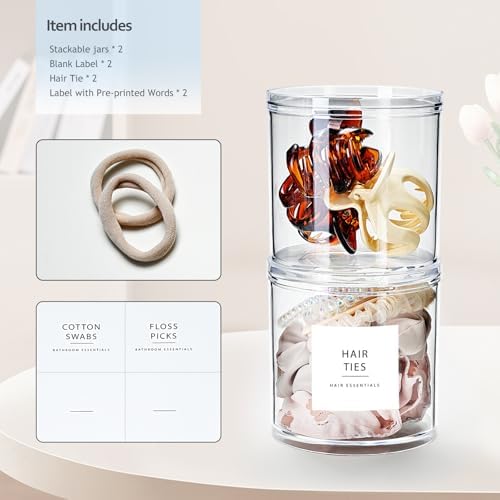 SheeChung 2 Pack 20oz Stackable Qtip Holder - Image 2