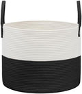 JMvicyroam 115L Extra Large Machine Washable Cotton Rope Blanket Basket by JMvicyroam