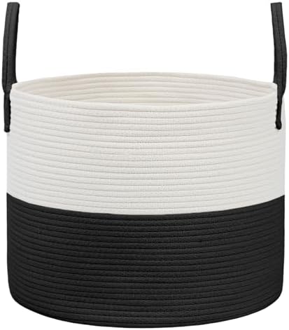 JMvicyroam 115L Extra Large Machine Washable Cotton Rope Blanket Basket by JMvicyroam