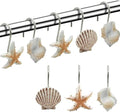 Seashell Shower Curtain Hooks 12pcs Beach Shower Curtain Rings Bath Shower by CJKDXDH