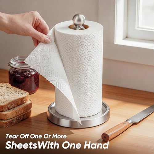 theaoo Paper Towel Holder Countertop, One-Handed Tear - Image 2