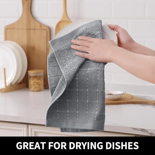 Homaxy 100% Cotton Terry Kitchen Dish Cloths, 4 Pack - Image 4