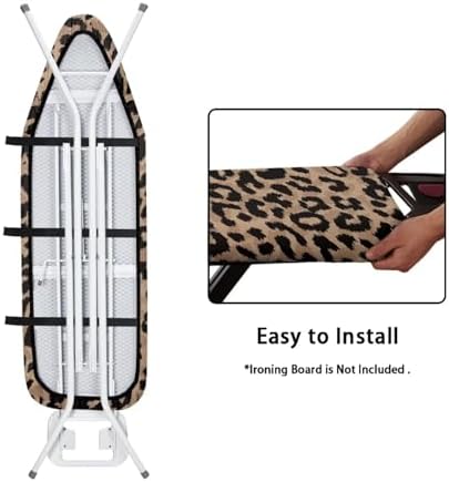 Brown Leopard Print Ironing Board Cover and Pad Soft Cover - Image 4