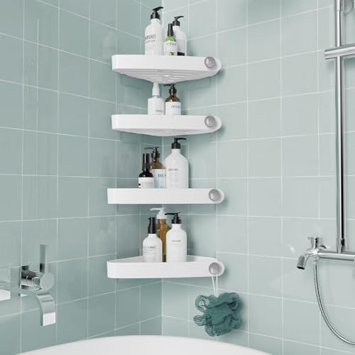 Sotfamily Plastic Shower Caddy Corner, 4 Pack by Sotfamily