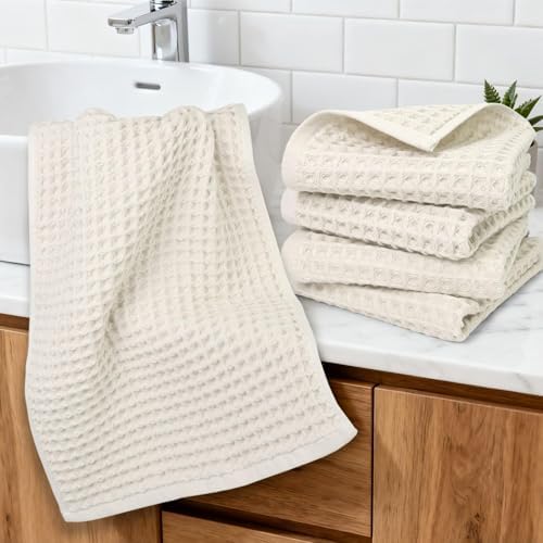 Jacquotha Waffle Hand Towels 5-Piece – Cotton - Image 2