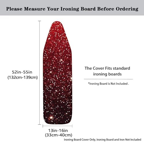 Red Sequins Ironing Board Pad Lightning Ironing Board Cover Resist Scorching - Image 5