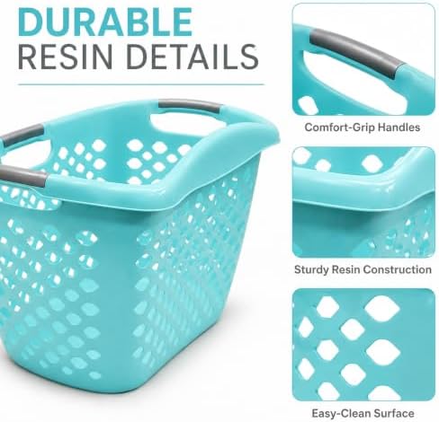 Teal Laundry Basket Set of 2 - Image 6