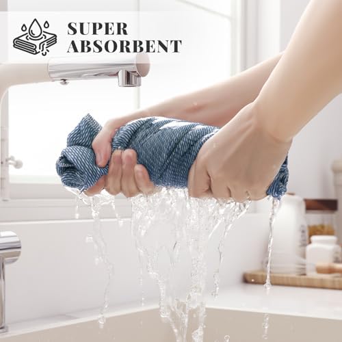 Homaxy 6 Pack Cotton Terry Premium Kitchen Towels, 18 x 28 in - Image 3