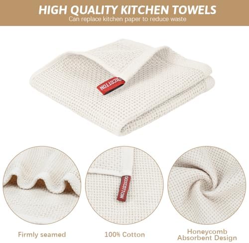 Nialnant 6 Pack Dish Rags, 100% Cotton, 12x12 Inch - Image 4