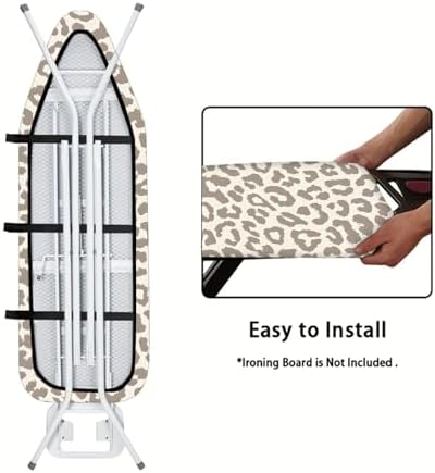 Nuxovilar Gray Leopard Print Ironing Board Cover 15x54 Polyester - Image 5