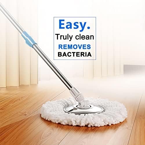 Spin Mop and Bucket with Wringer Set, 360° Mop and Bucket System with 3 - Image 6