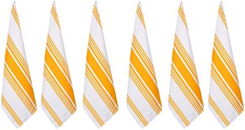 Urban Villa Kitchen Towels Cotton Dish Towels 20”x30” Yellow Wht - Image 3