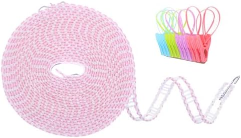 uxcell Windproof Clothesline, 8M 26ft Plastic Non-Slip Clothes Drying Rope by uxcell