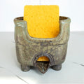 Sponge Holder for Kitchen Sink, Ceramic Sink Caddy Organizer by wowhalolo