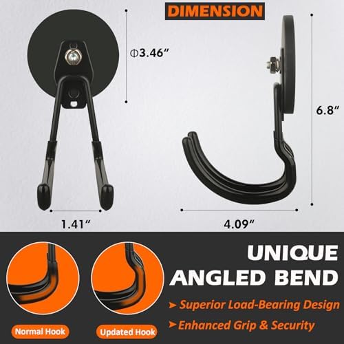 MUTUACTOR Updatde Magnetic Hooks, 40lbs 2Packs Strong Magnetic Hooks Heavy Duty - Image 3