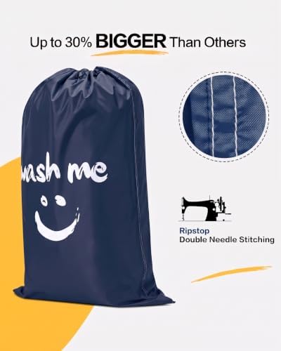 HOMEST 2 Pack XL Laundry Bag 28" x 40", Extra Large Dirty Clothes Organizer - Image 3