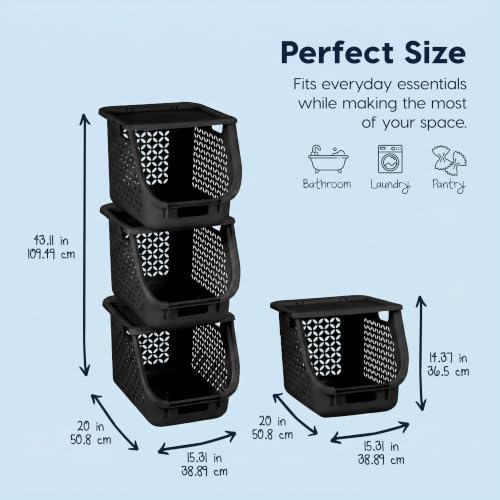 IRIS USA Laundry Basket Hamper, 40L - Image 2