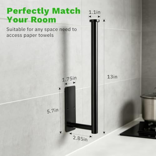 SetSail Paper Towel Holder, Under Cabinet & Wall Mount Design 13 inch - Image 3