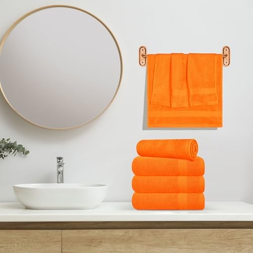 GLAMBURG Ultra Soft 6-Piece Hand Towel Set 16x28-100% Ringspun Cotton - Image 4
