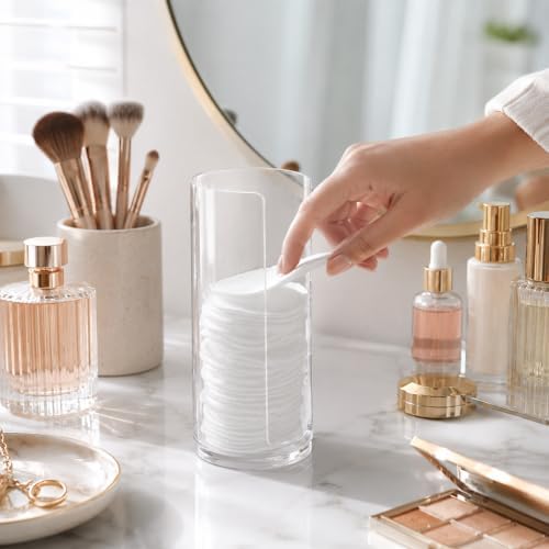 Acrylic Cotton Round Holder Pad Dispenser Makeup Remover Container - Image 5