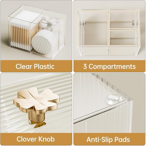 3 Slots Clear Plastic Q Tip Holder - Image 3