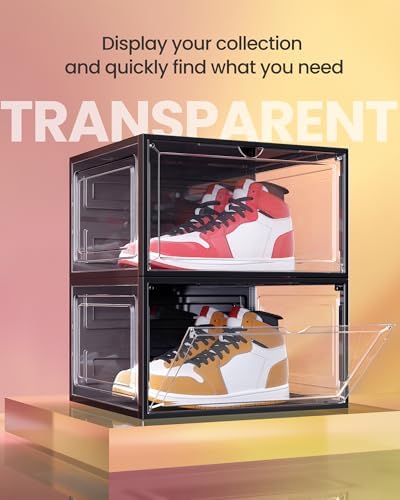 SONGMICS Shoe Boxes Set of 8, Fits Shoes up to US Size 12 - Image 3