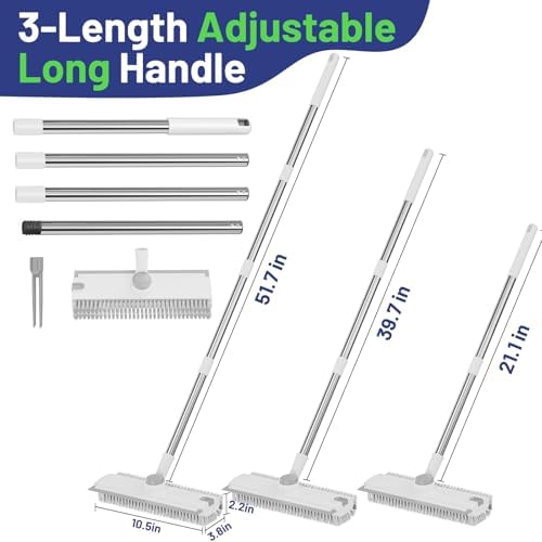 3 in 1 Floor Scrub Brush with Long Handle & Squeegee - Image 3
