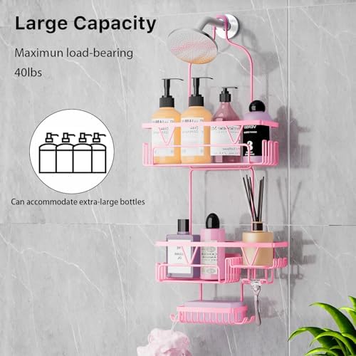 DAOYA Hanging Shower Caddy Over Shower Head, Anti-Swing Shower Organizer - Image 2