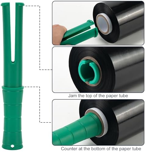 Mini Black Stretch Wrap Film 5.1" x 1000ft 2 Pack 80 Gauge Heavy Duty - Image 2