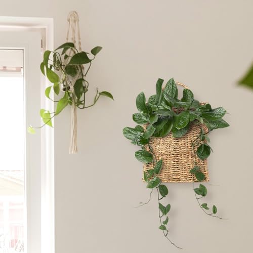 Woven Hanging Seagrass Baskets, Hanging Wall Wicker Basket, Handmade Organizer - Image 6