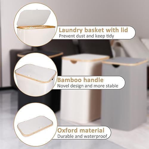 IEGrow Laundry Hamper with Lid, 150L Laundry Basket with 2 Mesh Bags - Image 4