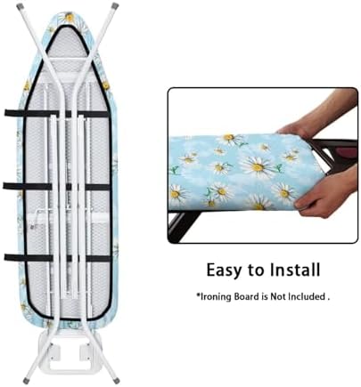 Blue Daisy Ironing Board Covers Standard Washable Ironing Board Protector Home - Image 4