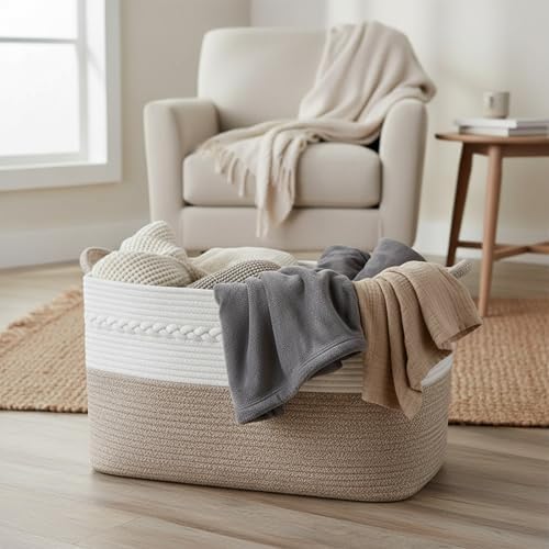 Woven laundry basket for large storage - Image 4