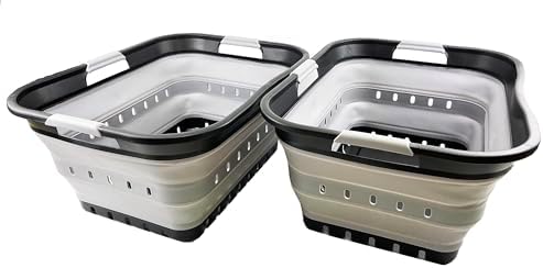SAMMART 42L Collapsible Plastic Laundry Basket by SAMMART