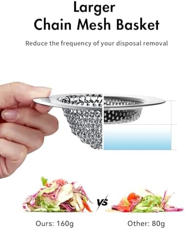 2 Pack Reversible Kitchen Sink Drain Strainer, Anti-Clog Flat Edge Design - Image 7