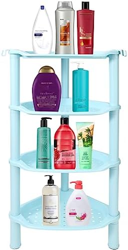 4 Tier Corner Shower Caddy, Plastic Shower Organizer by SLZBCY