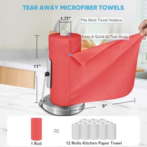 AIDEA Microfiber Cleaning Cloth-165 Sheets 3 Roll - Image 2