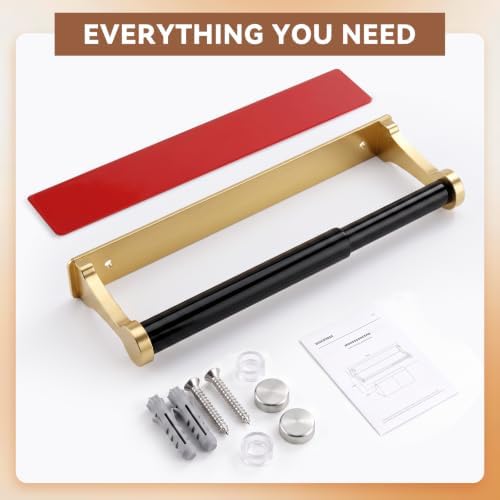 Paper Towel Holder Under Cabinet, Aluminum Alloy Wall Mount Paper Towel Holder - Image 6