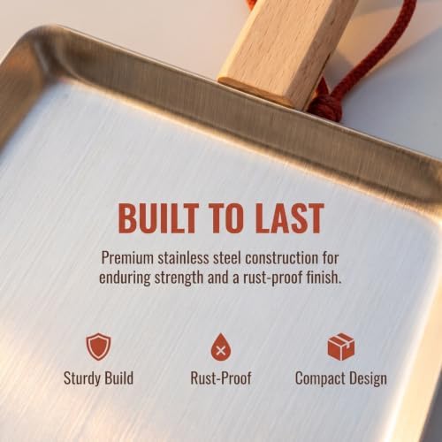 VOSAREA Mini Dustpan Stainless Steel Small Dustpan Portable Short Handle - Image 6