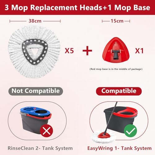Easywring 1-Tank System, Mop Replacement Heads - Image 2