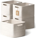 5 Pack Woven Storage Baskets, Decorative Storage Bins by YILOBI