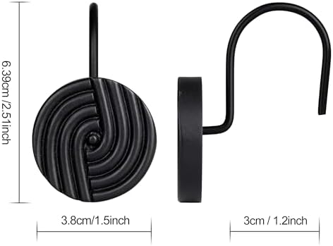 Circle Shower Curtain Hooks, Decorative Bathroom Curtain Rings - Image 4