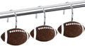 12-Piece Football Shower Curtain Hooks by CTOHN
