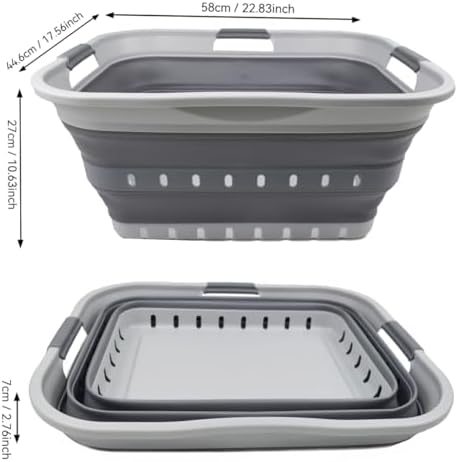 SAMMART 42L Collapsible Plastic Laundry Basket - Image 3