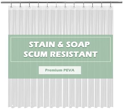 EHZNZIE Crystal Clear Shower Curtain Liner 72x96, PEVA Waterproof Bath Curtain by EHZNZIE