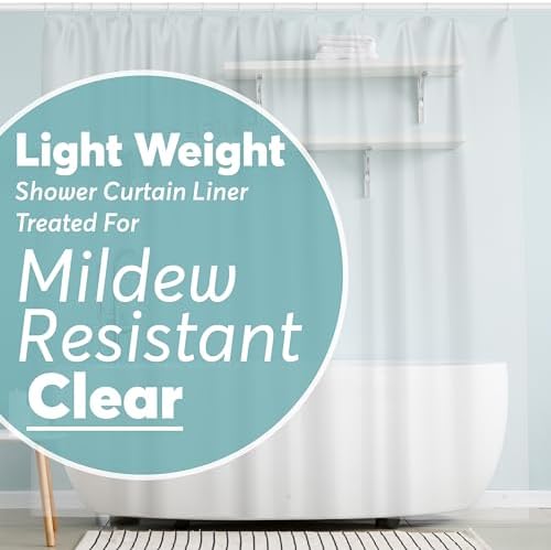 BigFoot Shower Curtain Liner – 72 x 72 PEVA Light Weight Shower Curtain by BigFoot