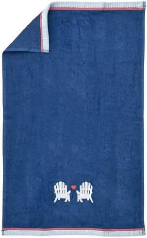 Ritz 2-Piece Cotton Velour Bathroom Hand Towel Set, Embroidered Adirondack - Image 6