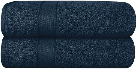 GLAMBURG 700 GSM Premium Cotton 2-Pack Oversized Extra Large Bath Sheet Set by GLAMBURG